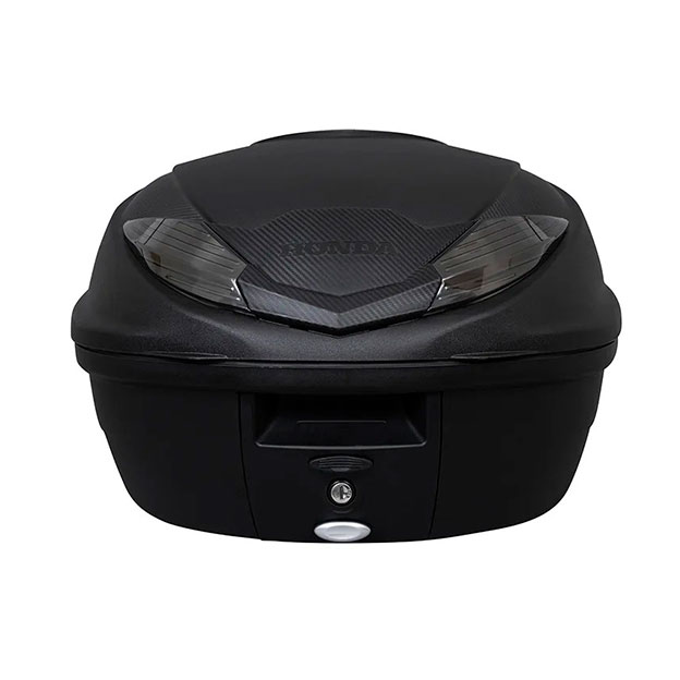 Baú Top Box Honda para moto, acessório original com trava de segurança disponível na Freeway