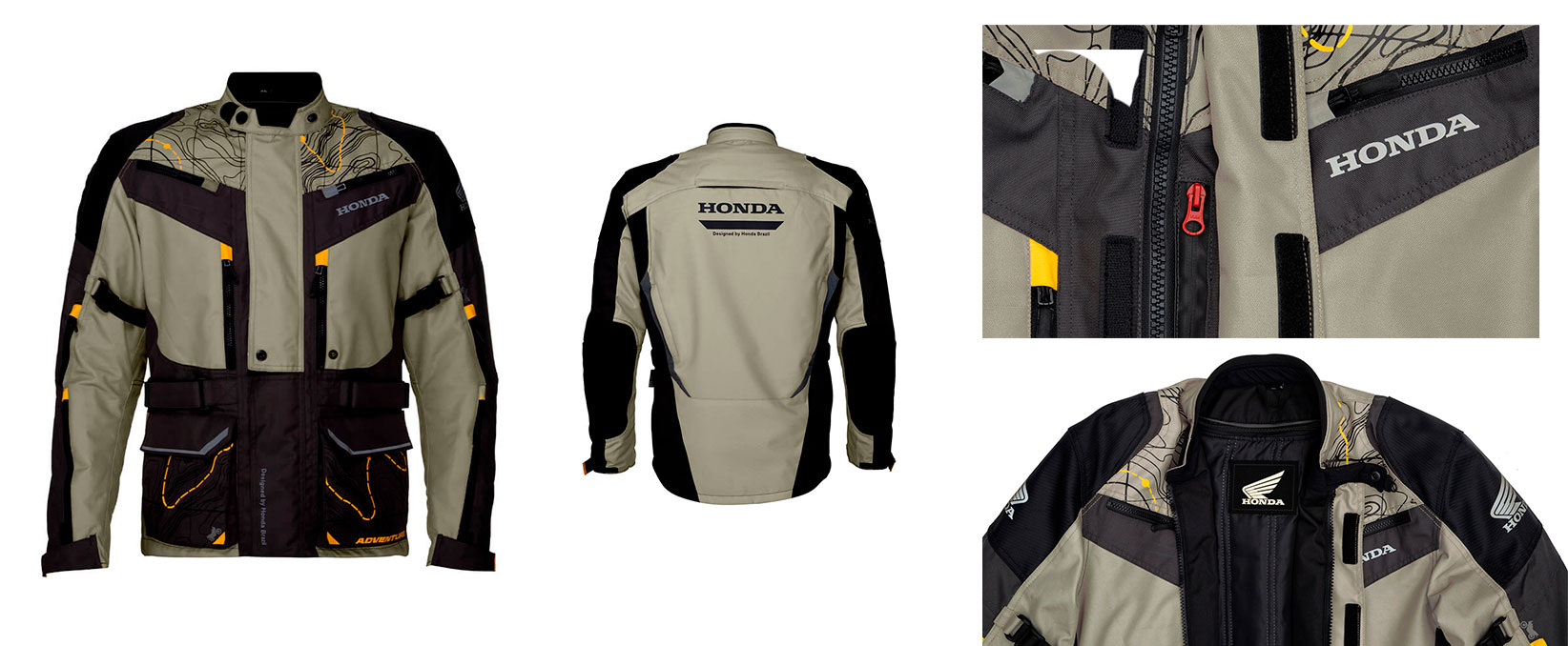 Jaqueta Parka Adventure Honda com design inspirado na Sahara, proteção e estilo para motociclistas